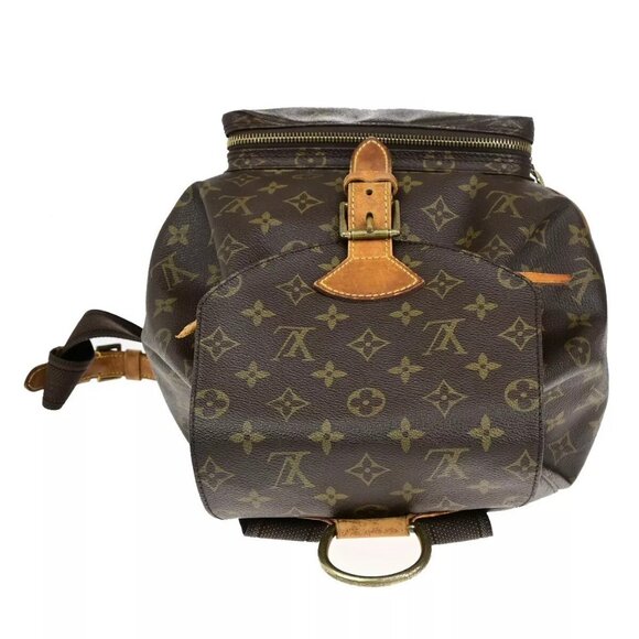LOUIS VUITTON Montsouris GM Backpack Bag Monogram Leather Brown M51135 85ED205 main image 13